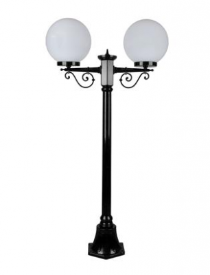 SIENA 2LT 1.4M 300MM OPAL POSTLIGHT BLACK